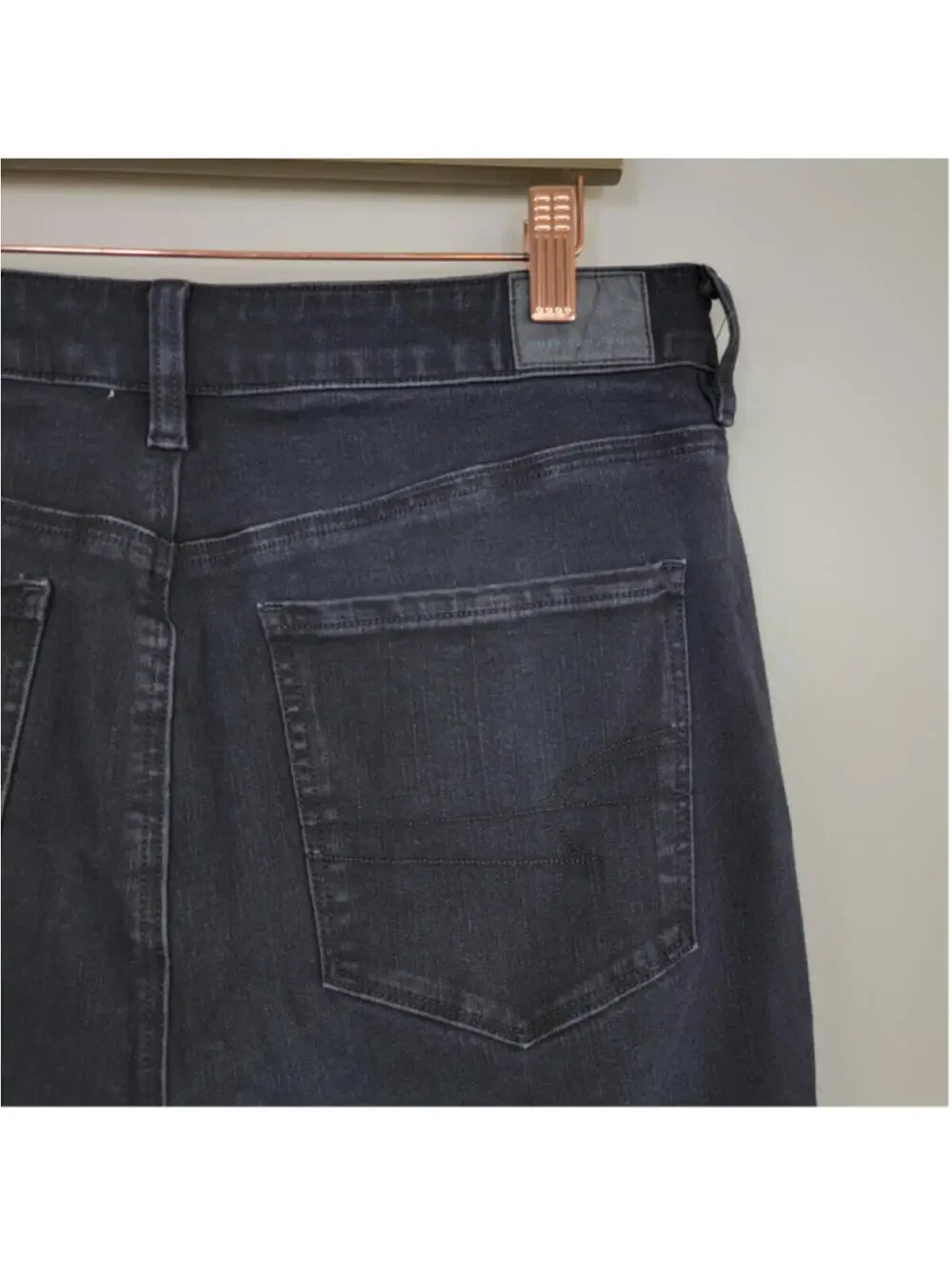 AE 16 American Eagle Skinny Dream Jeans Hi Rise Jeggings Black Super Stretch